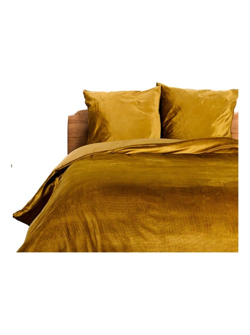 Housse de couette + 2 taies velours Veline - Kiabi