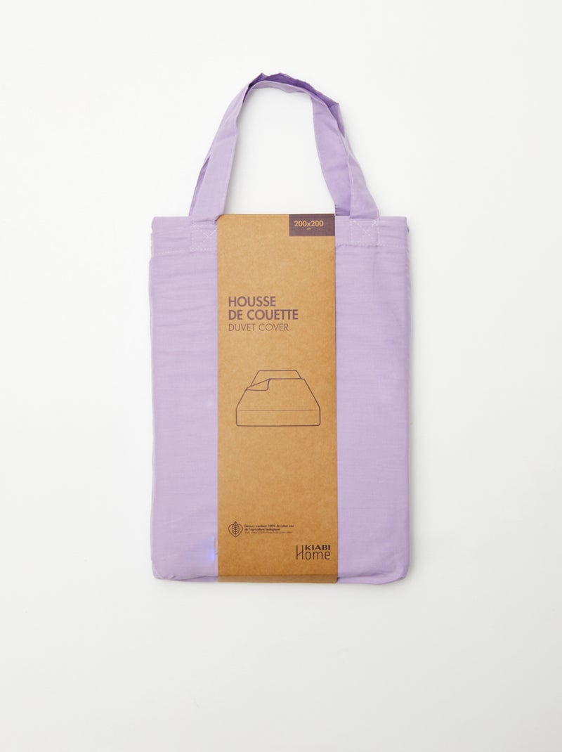 Housse de couette (200 x 200cm) - Kiabi Home Violet - Kiabi
