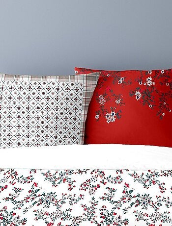 Housse de couette 200x200 + 2 taies flanelle 100% coton