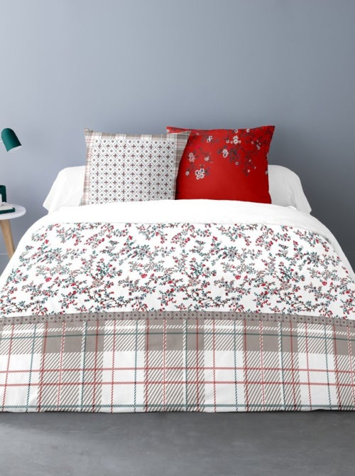 Housse de couette 200x200 + 2 taies flanelle 100% coton - Kiabi