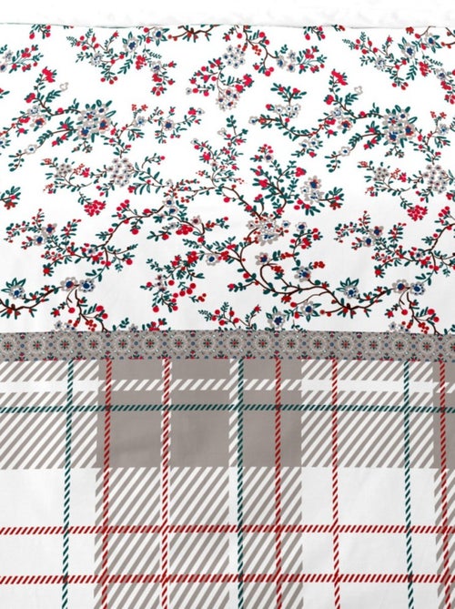 Housse de couette 200x200 + 2 taies flanelle 100% coton - Kiabi