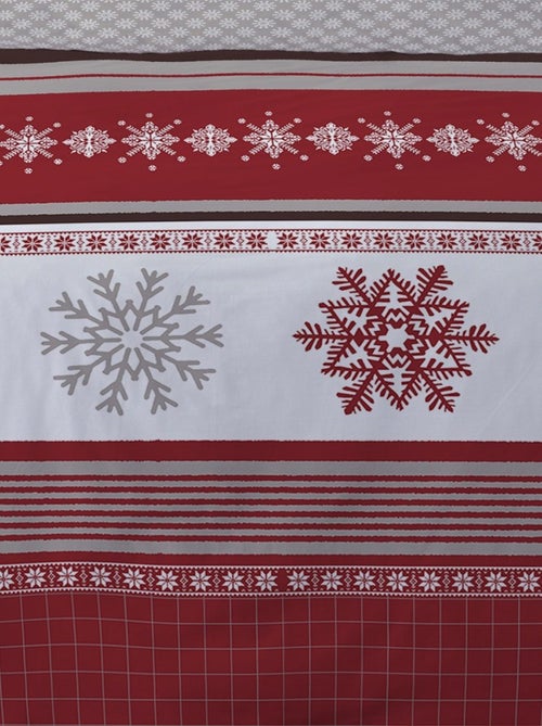 Housse de couette 200x200 Adèle + 2 taies coton flanelle - Kiabi