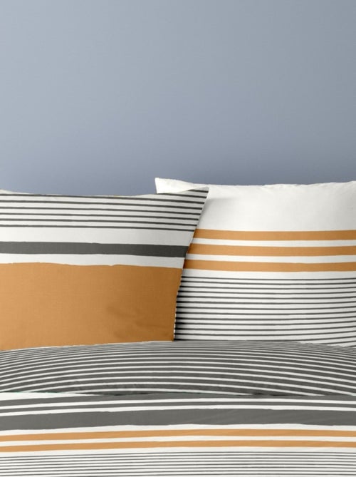 Housse de couette 200x200 AUGUSTE + 2 taies 100% coton - Kiabi