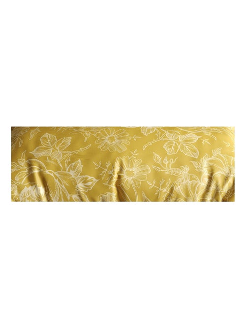 Housse de couette 200x200 cm + 2 taies d'oreiller 100% Coton Bio 57 fils Victoria Ocre - Kiabi