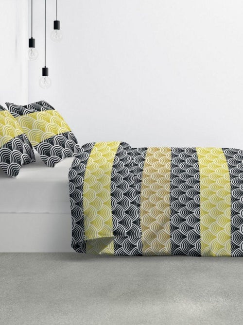 Housse de couette 200x200 cm + 2 taies d'oreiller 63x63 cm Microfibre Hiko - Kiabi