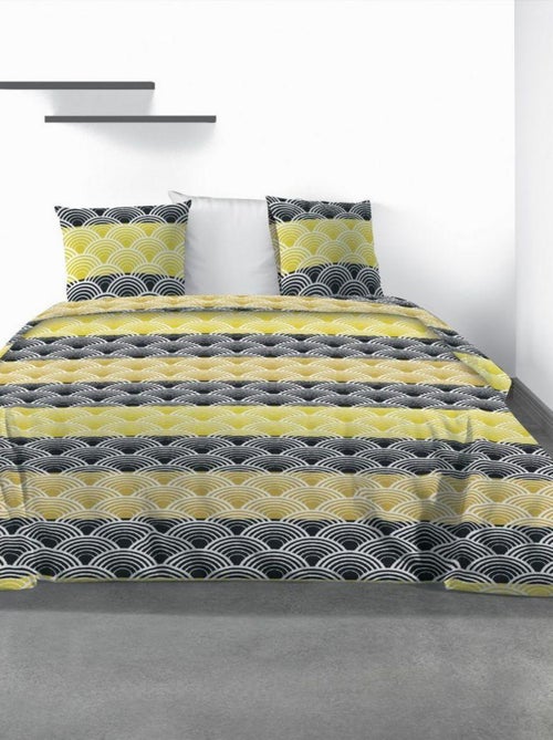 Housse de couette 200x200 cm + 2 taies d'oreiller 63x63 cm Microfibre Hiko - Kiabi