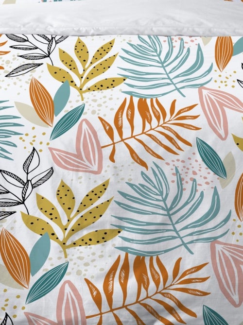 Housse de couette 200x200 FLORIS + 2 taies 100% coton - Kiabi