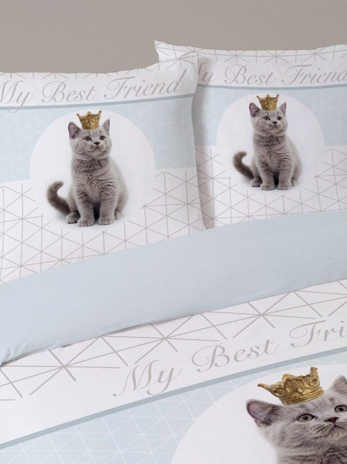 Housse de couette 200x200 King + 2 taies coton 52 fils - Kiabi