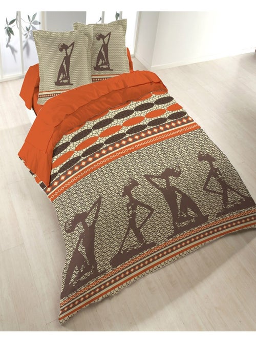 Housse de couette 200x200 Zulika + 2 taies polycoton - Kiabi
