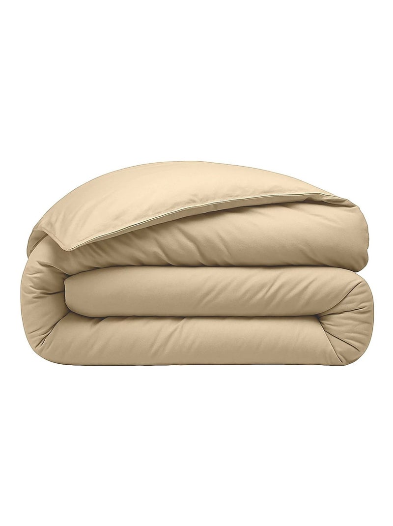 Housse de couette 220 x 240 cm  Percale de coton lavé ecru Ecru - Kiabi