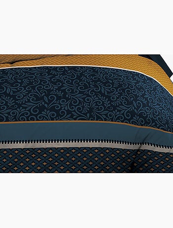 Housse de couette 220x240 + 2 taies - Pur coton 57 fils - Alix