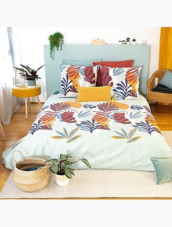 Housse de couette 220x240 + 2 taies d'oreiller 63x63 Coton Matty