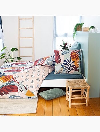 Housse de couette 220x240 + 2 taies d'oreiller 63x63 Coton Matty