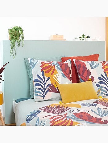 Housse de couette 220x240 + 2 taies d'oreiller 63x63 Coton Matty