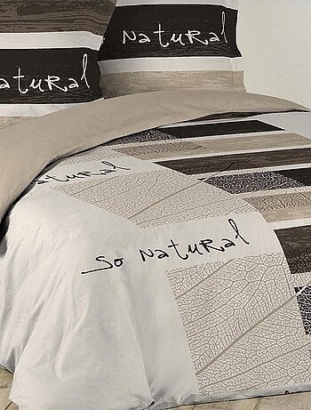 Housse de couette 220x240 + 2 taies So Natural coton