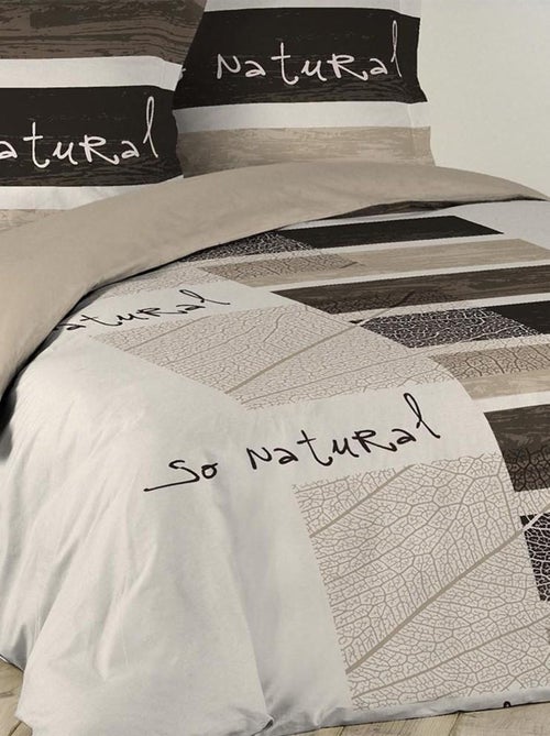 Housse de couette 220x240 + 2 taies So Natural coton - Kiabi