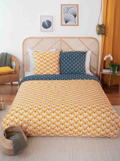 Housse de couette 220x240 cm + 2 taies d'oreiller 63x63 cm 100% Polyester 72 gsm Pania - Kiabi