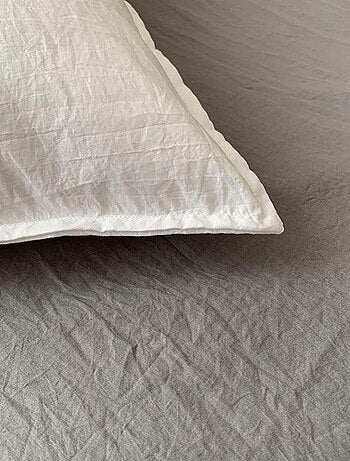 Housse de couette + 2 taies d'oreiller en microfibre lavé
