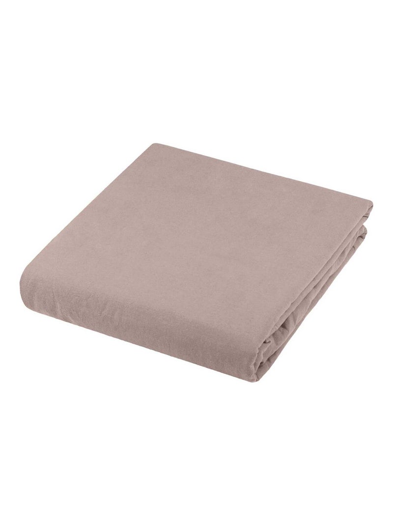 Housse de couette 220x240 Cottage coton lavé 60 fils nude Beige - Kiabi