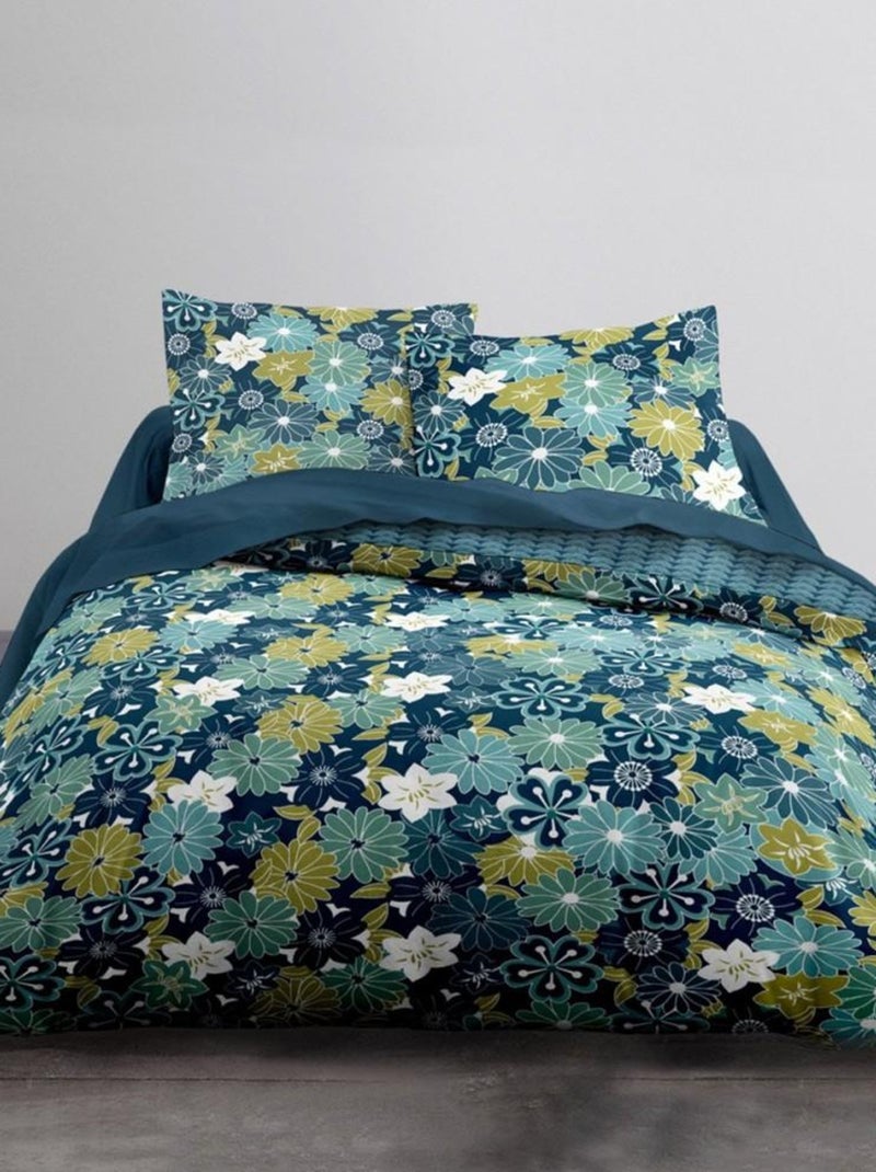 Housse de couette 220x240 Crazy 1.6 + 2 taies Bleu - Kiabi