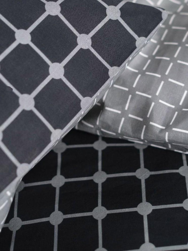 Housse de couette 220x240 Crazy 3.14 + 2 taies Gris - Kiabi