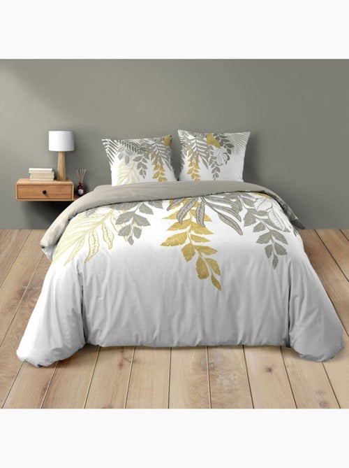 Housse de couette 240 x 220 cm coton 42 fils + 2 taies Orlana - Kiabi Housse de couette 240 x 220 cm coton 42 fils + 2 taies Orlana - Kiabi