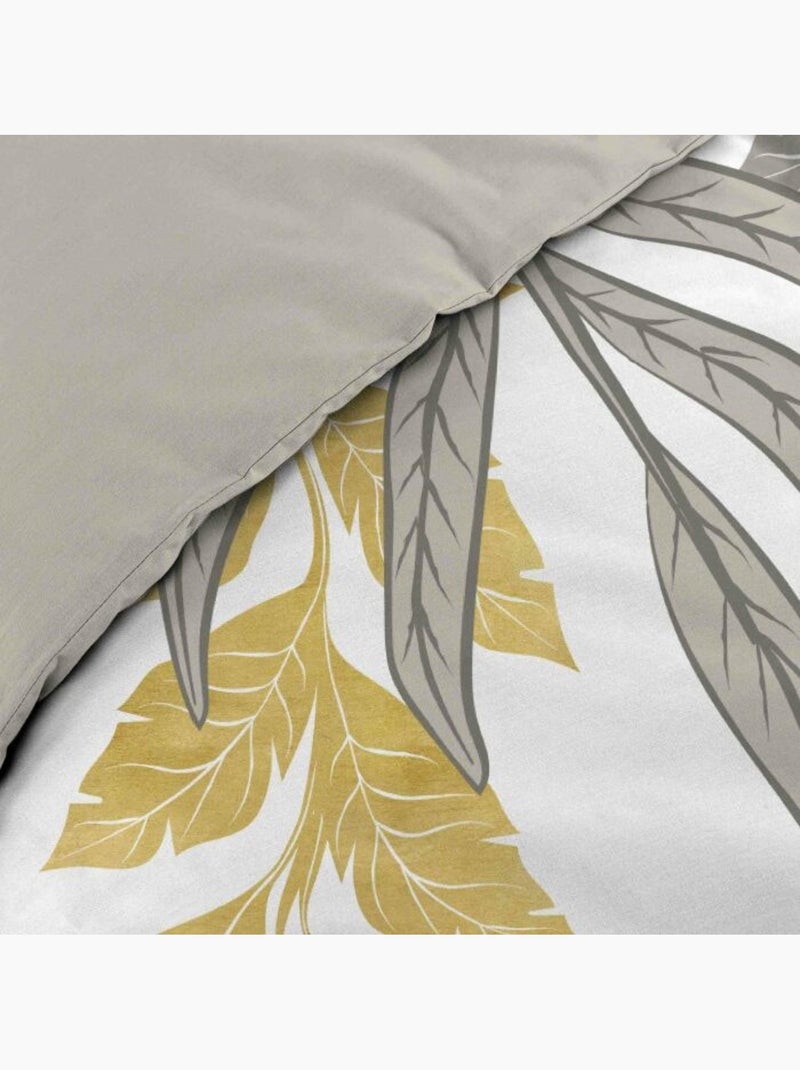 Housse de couette 240 x 220 cm coton 42 fils + 2 taies Orlana Blanc - Kiabi
