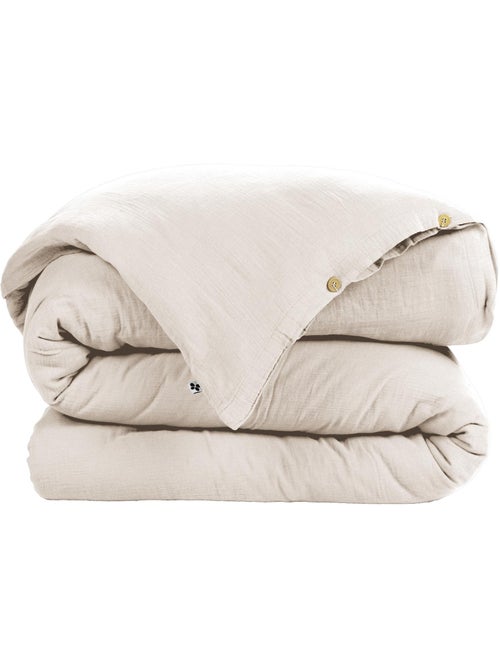 Housse de couette 240 x 220 cm double gaze de coton gaïa pampa - Kiabi Housse de couette 240 x 220 cm double gaze de coton gaïa pampa - Kiabi