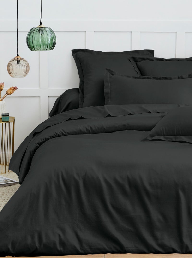 Housse de couette 240 x 220 cm "Prémium" pour lit 2 places Noir - Kiabi