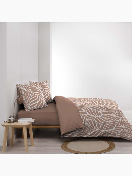 Housse de couette 240x220 + 2 taies 100% coton 57fils - Kiabi