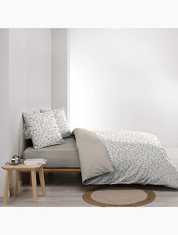 Housse de couette 240x220 + 2 taies 100% coton 57fils