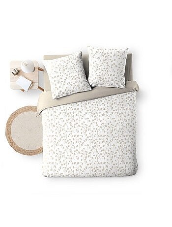 Housse de couette 240x220 + 2 taies 100% coton 57fils