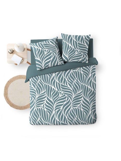 Housse de couette 240x220 + 2 taies 100% coton 57fils - Kiabi