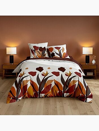 Housse de couette 240x220 + 2 taies 100% coton 57fils paloma