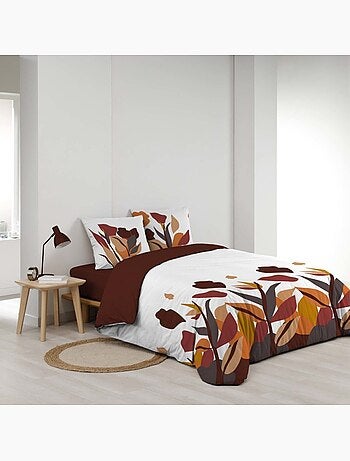 Housse de couette 240x220 + 2 taies 100% coton 57fils paloma