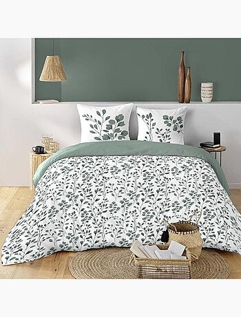 Housse de couette 240x220 + 2 taies 100% coton 57fils