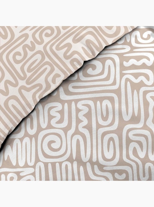 Housse de couette 240x220 + 2 taies 100% coton - Kiabi