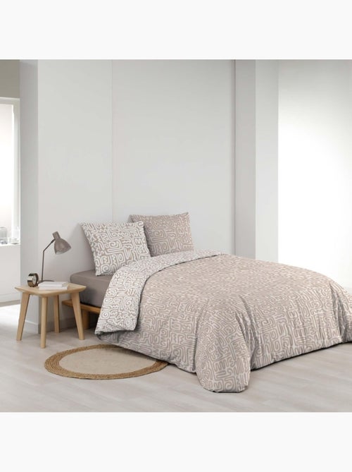 Housse de couette 240x220 + 2 taies 100% coton - Kiabi