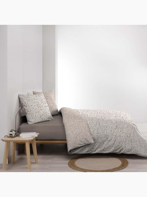 Housse de couette 240x220 + 2 taies 100% coton - Kiabi