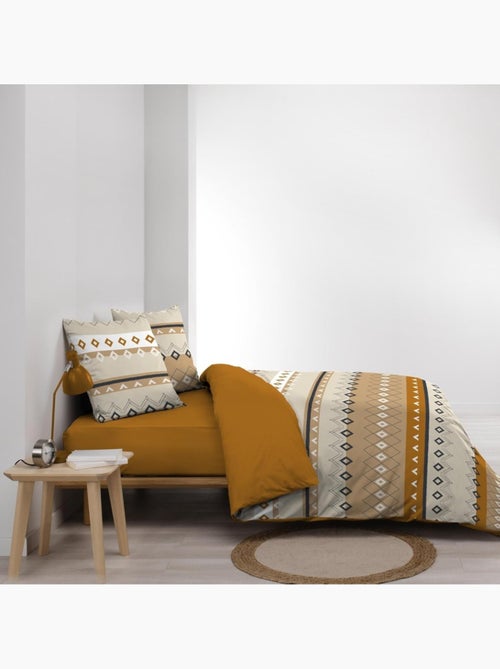 Housse de couette 240x220 + 2 taies 100% coton - Kiabi Housse de couette 240x220 + 2 taies 100% coton - Kiabi
