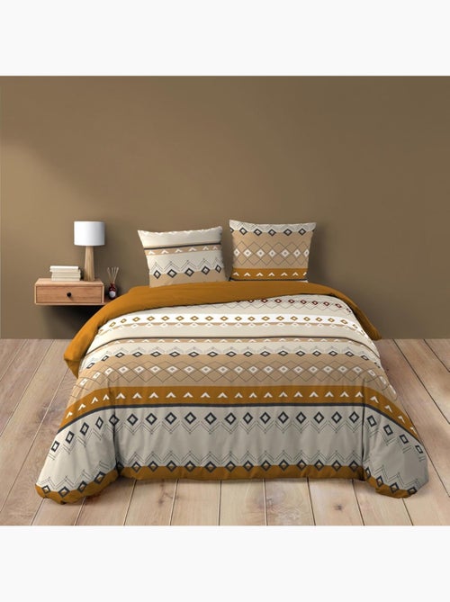 Housse de couette 240x220 + 2 taies 100% coton - Kiabi Housse de couette 240x220 + 2 taies 100% coton - Kiabi