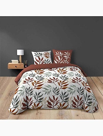 Housse de couette 240x220 + 2 taies 100% coton makao