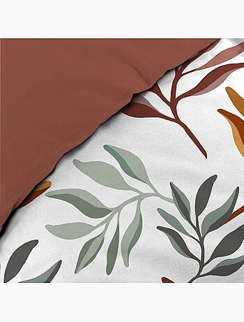 Housse de couette 240x220 + 2 taies 100% coton makao