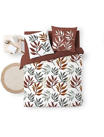 Housse de couette 240x220 + 2 taies 100% coton makao