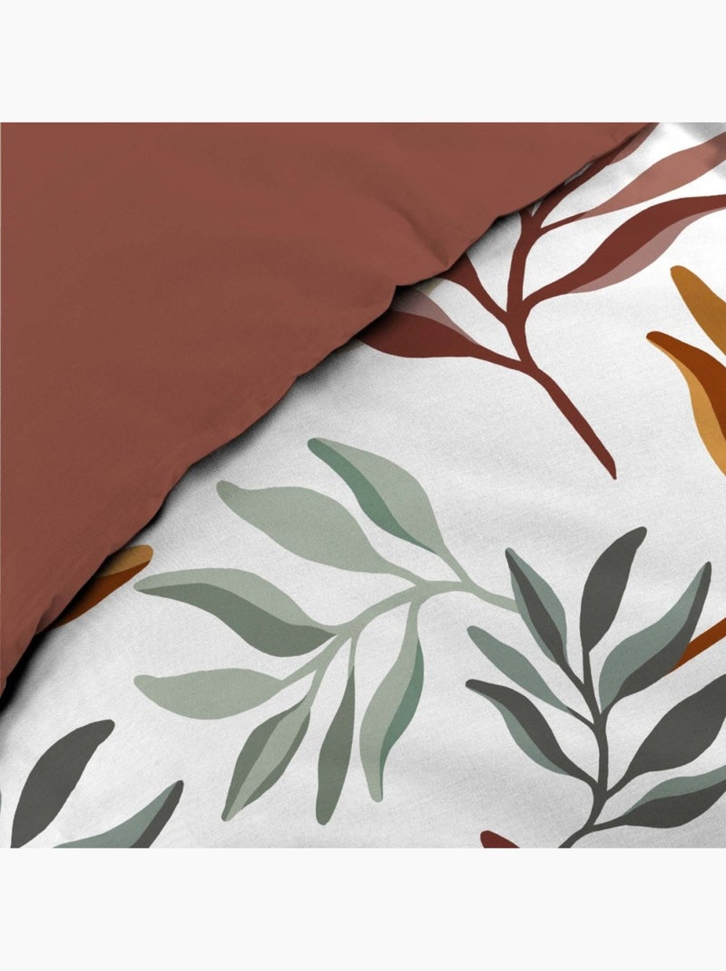 Housse de couette 240x220 + 2 taies 100% coton makao Rouge - Kiabi