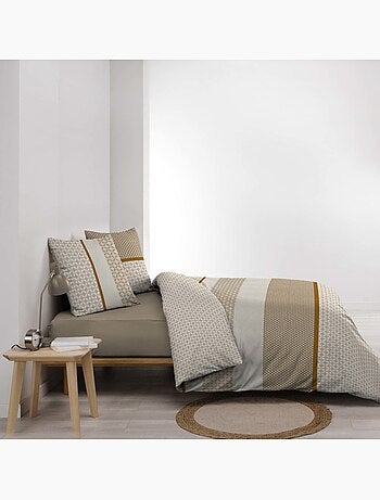 Housse de couette 240x220 + 2 taies 100% coton meiko