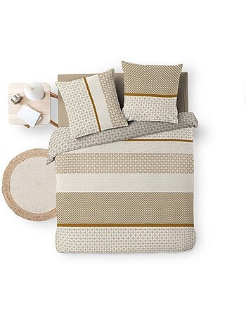 Housse de couette 240x220 + 2 taies 100% coton meiko
