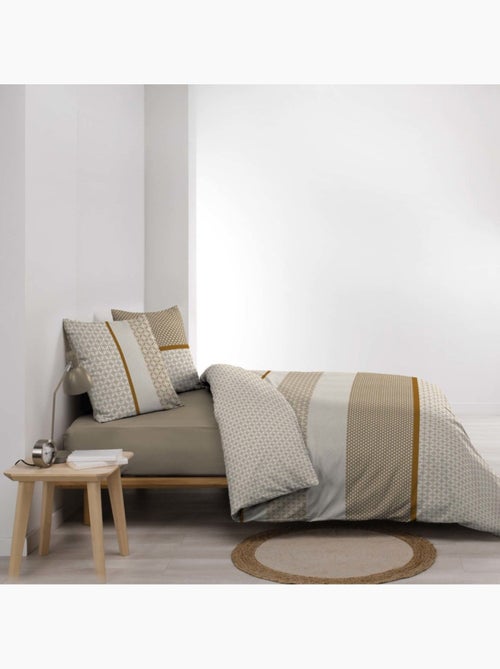 Housse de couette 240x220 + 2 taies 100% coton meiko - Kiabi