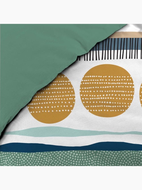 Housse de couette 240x220 + 2 taies 100% coton - Kiabi