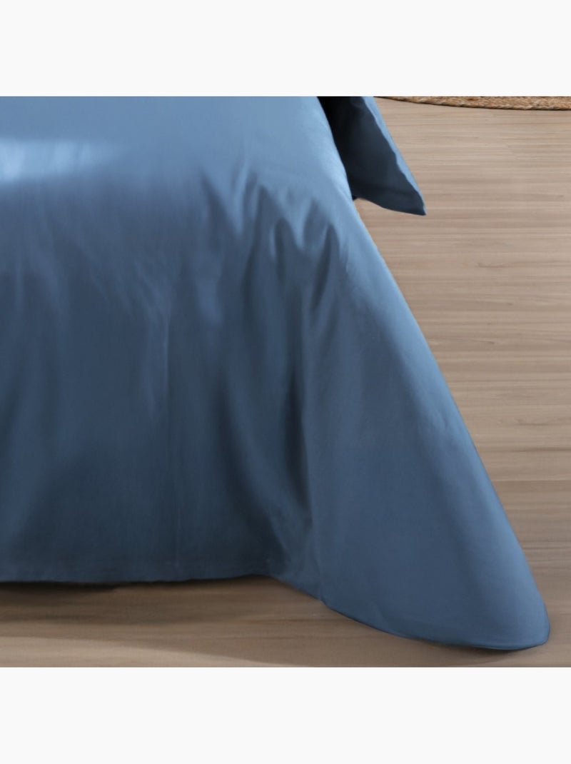 Housse de couette 240x220 + 2 taies 100% microfibre Bleu - Kiabi